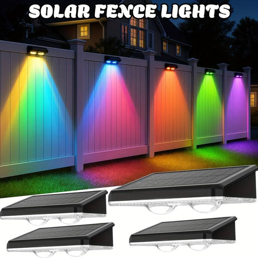 Multi Colour Outdoor , Fence Light ,Solar 4 pcs