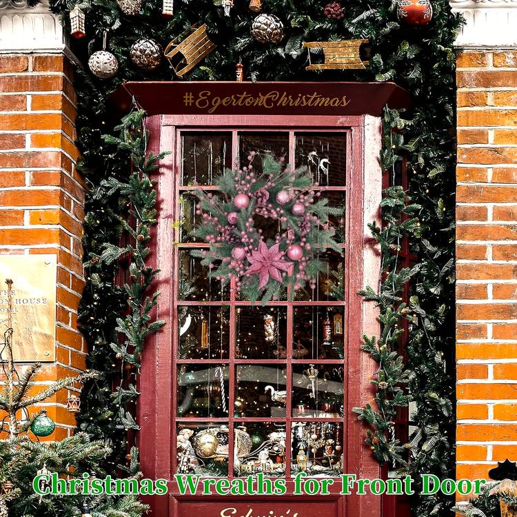 Classic Pink Christmas Wreath – 20-Inch