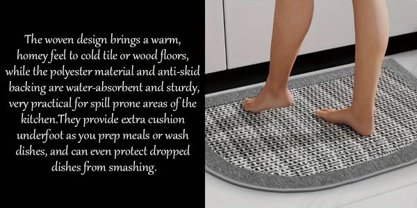 Kitchen Mat, Semi Circular Size: 19.68*31.49in/50*80cm