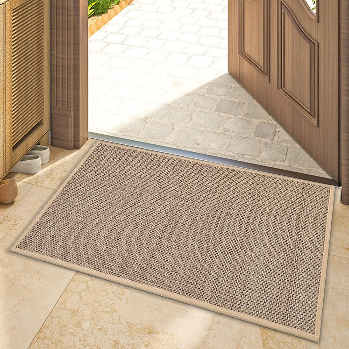 Indoor Door Mat Indoor Washable-Brown 50X80cm