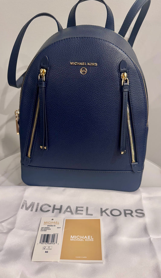 Michael Kors Brooklyn Medium Leather Backpack
