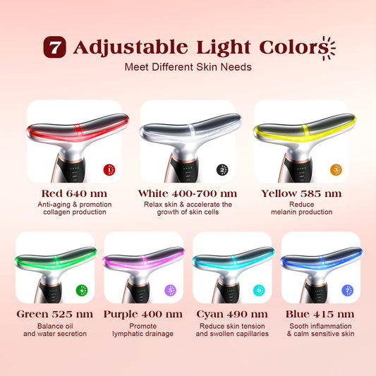 Facial Massager, Light Therapy for Face and Neck, Face Lift Device