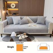 Chenille Universal Sofa Cover Fabric Gray