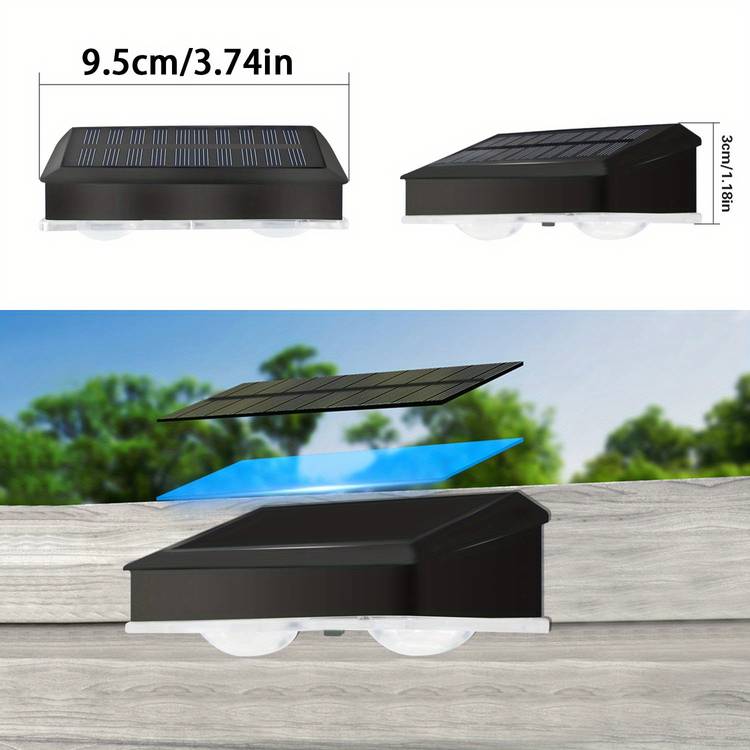 Multi Colour Outdoor , Fence Light ,Solar 4 pcs